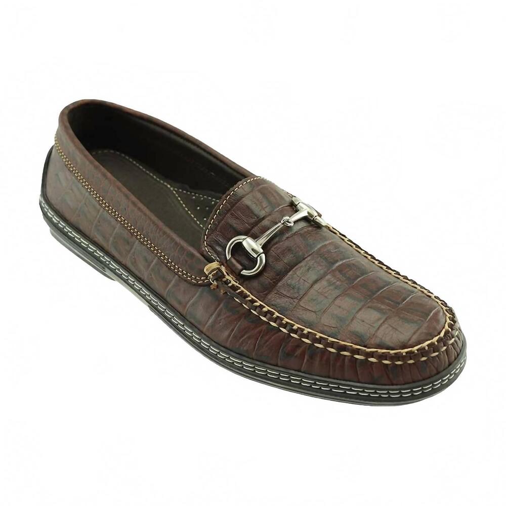 NEW T.B. PHELPS men's driver moccasin shoes in briar croc